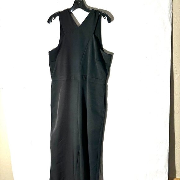 Sam Edelman Size 12 Black Sleeveless Long Formal Romper Pants Jumpsuit - Picture 10 of 11